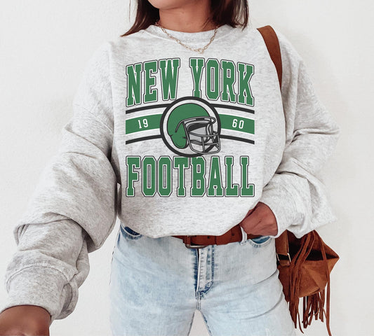 Vintage New York Football Crewneck Sweatshirt \ T-Shirt , Retro New York Football Shirt, Jets Shirt New York Shirt, New York Fan Gift