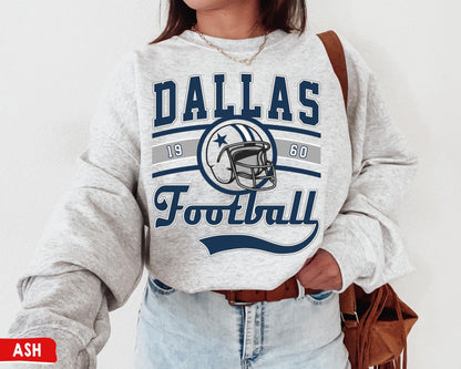 Dallas Football T-Shirt \ Sweatshirt, Vintage Style Dallas Football Shirt, Cowboy Sweatshirt, Dallas Shirt, Football Shirt, Dallas Fans