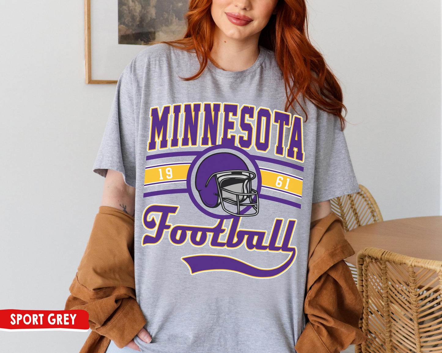 Vintage Minnesota Football Crewneck Sweatshirt / T-Shirt, Viking Sweatshirt, The Vikes Sweatshirt, Minnesota Fan Gift, Viking Game Day