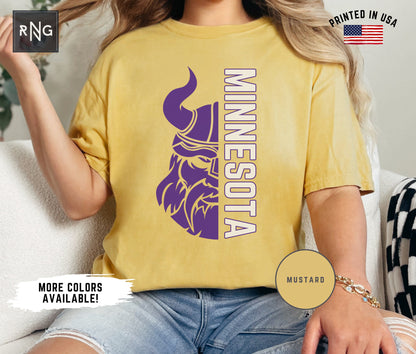 Minnesota Football Shirt, Viking Football Shirt, Minnesota Football Apparel, Viking Sports Apparel, Retro Minnesota Football Fan Gift