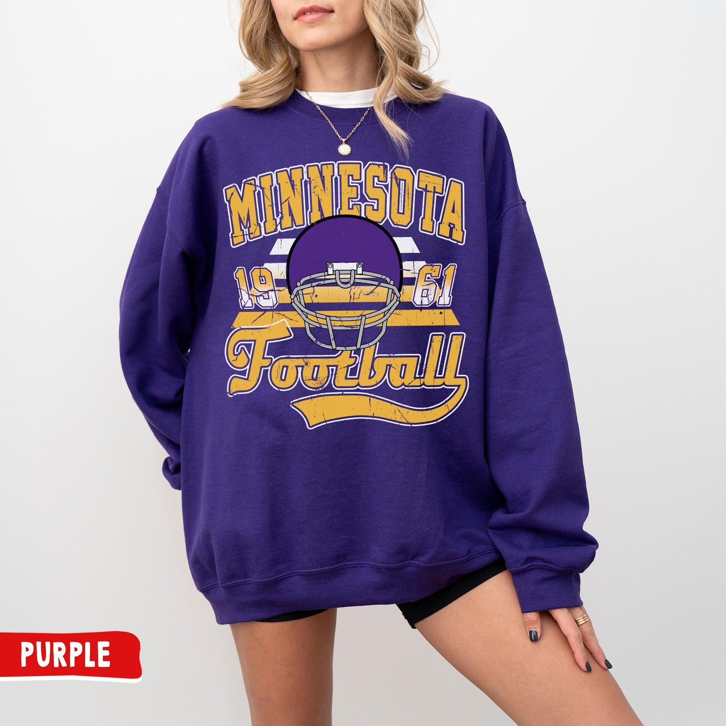 Minnesota Football Crewneck Sweatshirt / T-Shirt, Vintage Viking Sweatshirt, Minnesota Sunday Football