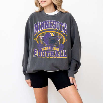 Minnesota Football Sweatshirt Viking Sweatshirt Crewneck Minnesota Football Crewneck Sunday Minnesota/ Minnesota Team Football Shirt