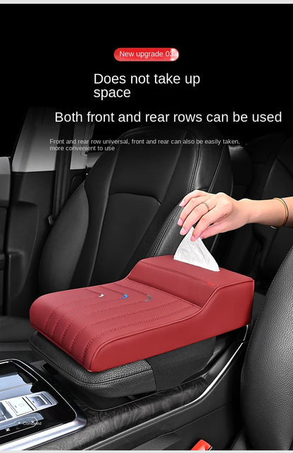 Car armrest heightening leather pillow (suitable for 99% of car models)