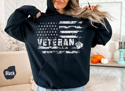 Veteran Sweatshirt and Hoodie, Veteran Day Gifts, Gift For Veterans, Independence Day Gift, Thank You, American Flag Shirt