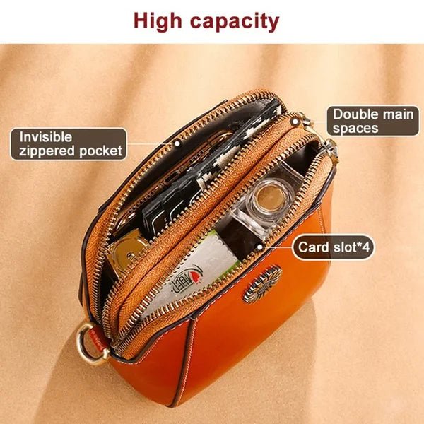 🔥SUMMER SALE - 45% OFF👜Premium Leather Crossbody Bag, All-in-one Purse Shoulder Bag, Vintage Phone Bag