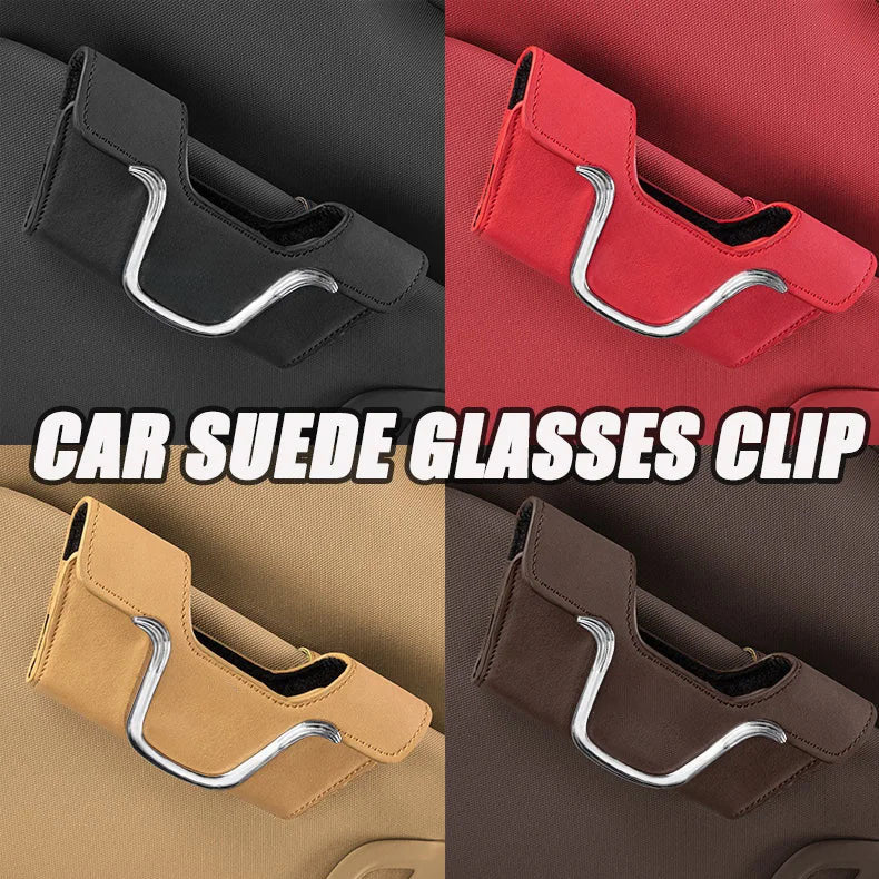 🔥HOT SALE 45% OFF🔻Car Multi-Functional High-Grade Leather Glasses Holder [Universal Fitment]