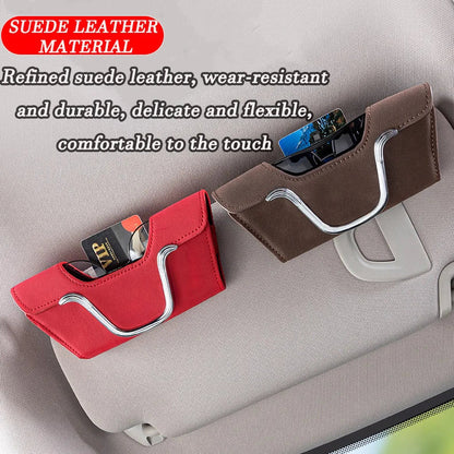 🔥HOT SALE 45% OFF🔻Car Multi-Functional High-Grade Leather Glasses Holder [Universal Fitment]