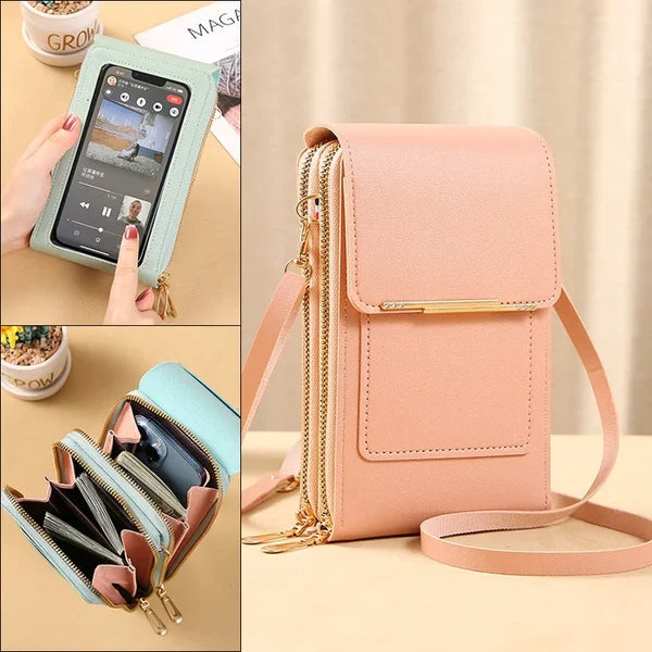 On This Week Sale OFF 45%🔥Anti-Theft Touch Screen Leather Shoulder Bag